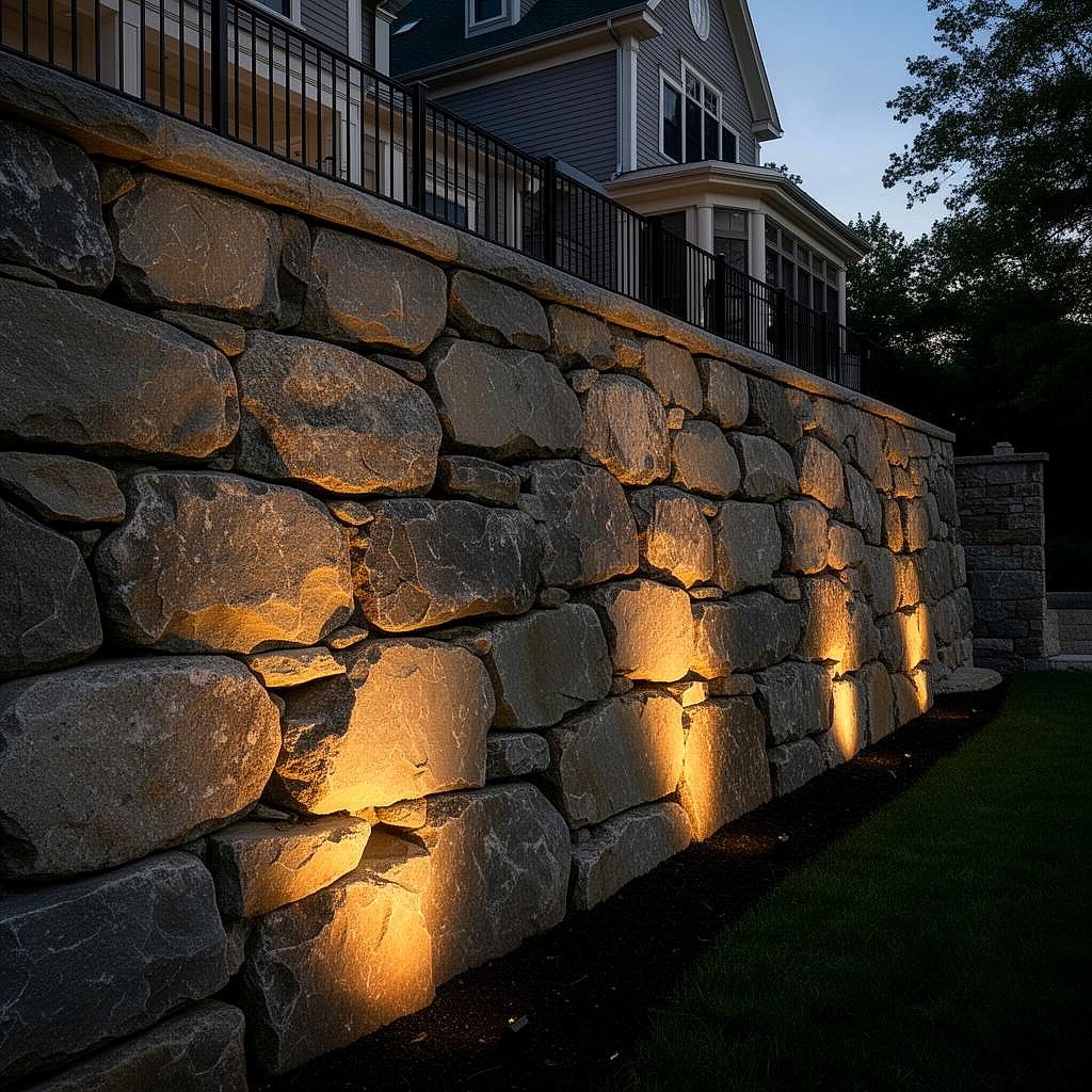 Tiered Retaining Wall Landscape
