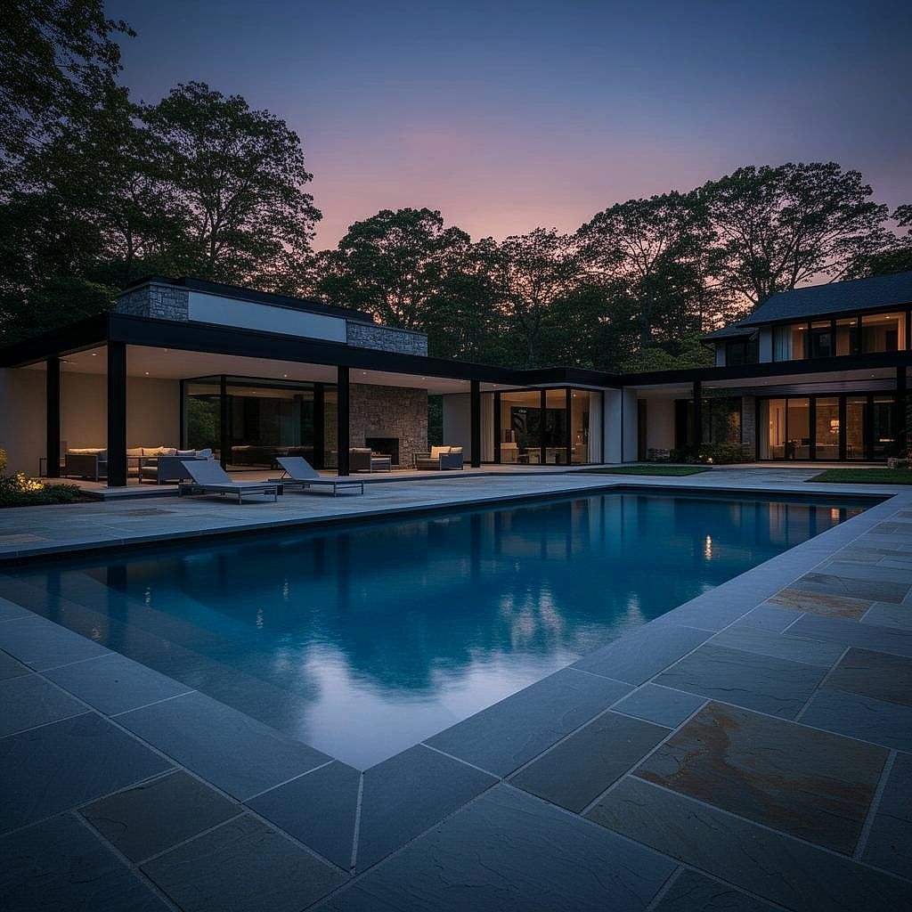 Pool Terrace & Bluestone Coping